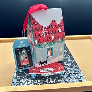 Like New! Galison Christmas Car 130 Piece Jigsaw Puzzle Ornament